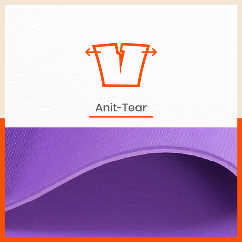 Kriya Classic Yoga Mat | Purple & Mauve (Size: 24” x 72” Thickness: 6mm)